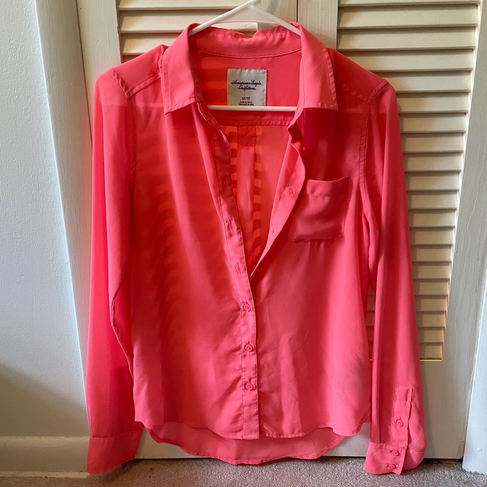 Pink button-up